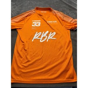Max Verstappen 33 Red Bull Racing Orange Short Sleeve Jersey Size L Men